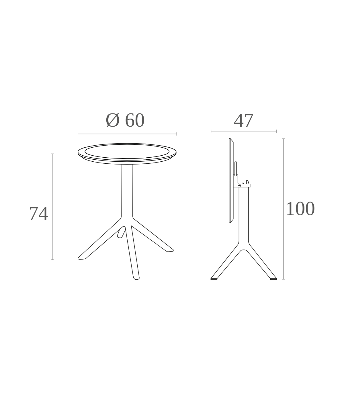 Sky Folding Table Ø60