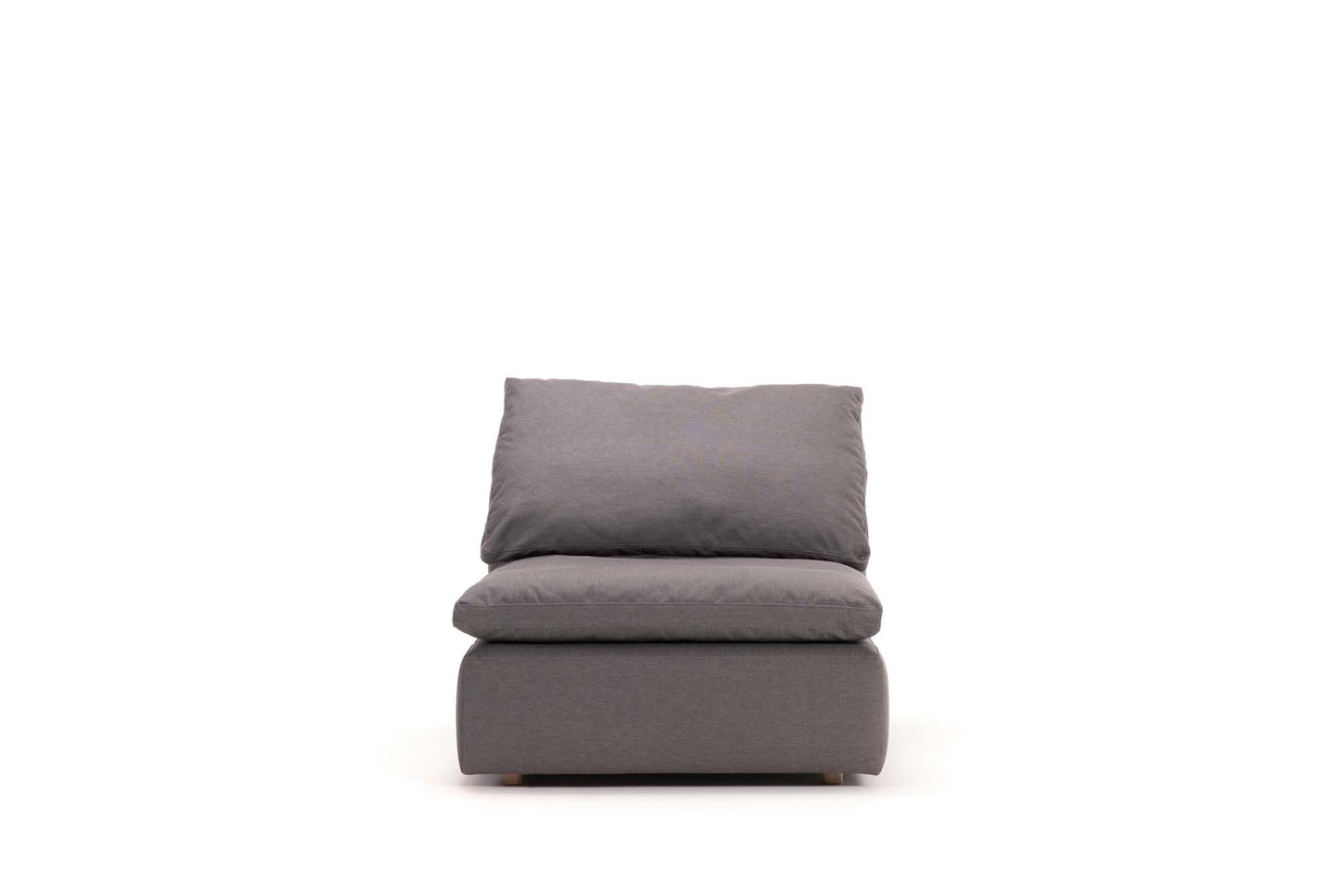 Newport Cloud Sofa: Armless - Steel