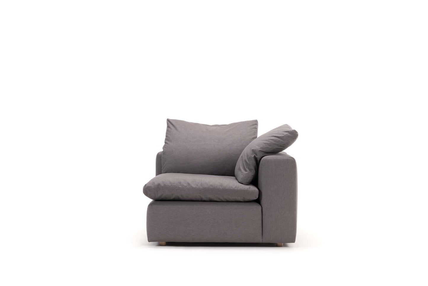 Newport Cloud Sofa: Corner - Steel