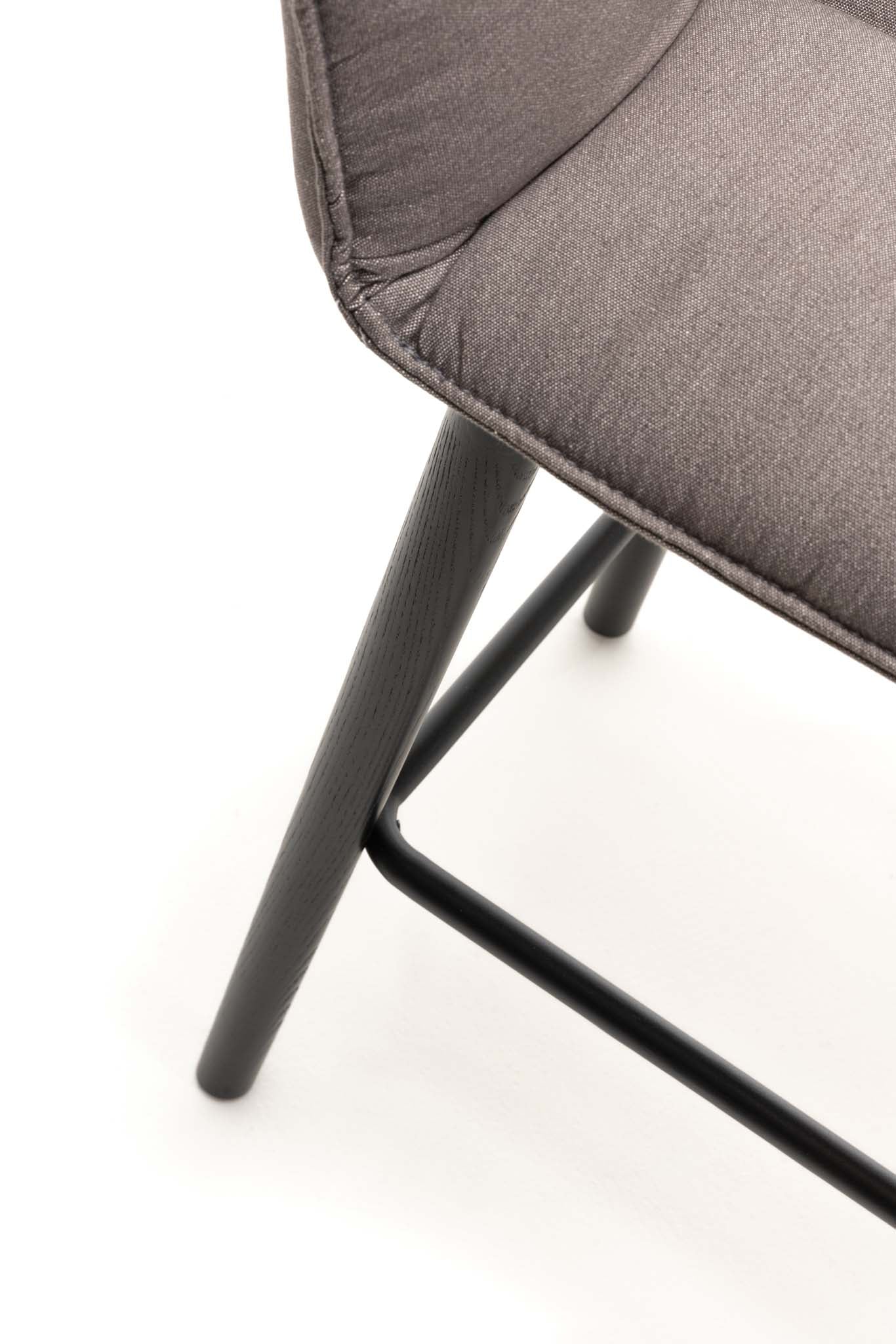 Squarez Counter Stool with Back - Steel