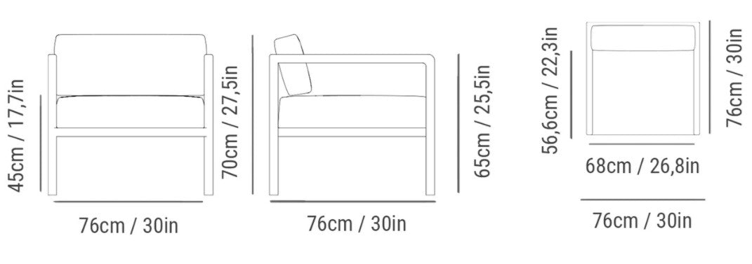 Cyprus Lounge Chair - Steel