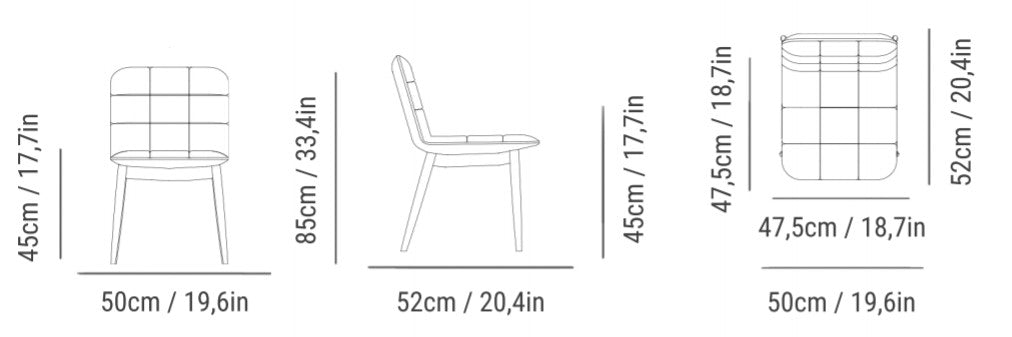 Squarez Dining Chair - Steel