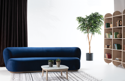 Elegant Sahara Sofa in Ocean Blue - Transform Your Space with Faustine Furniture