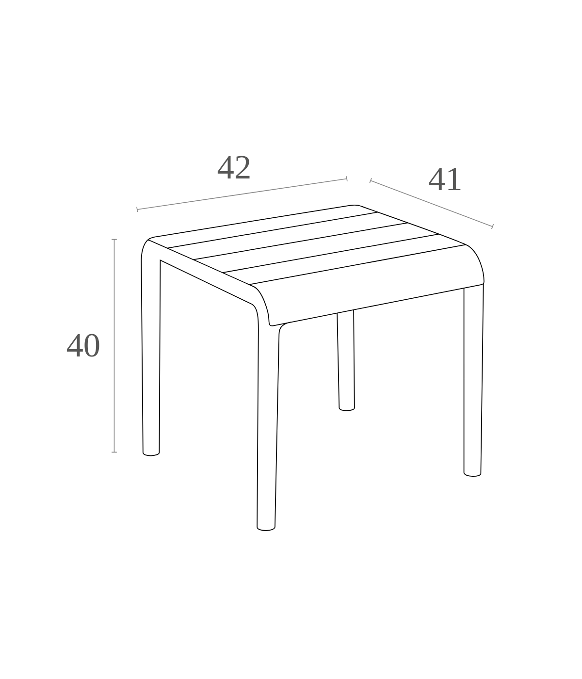 Paris Side Table/Footrest