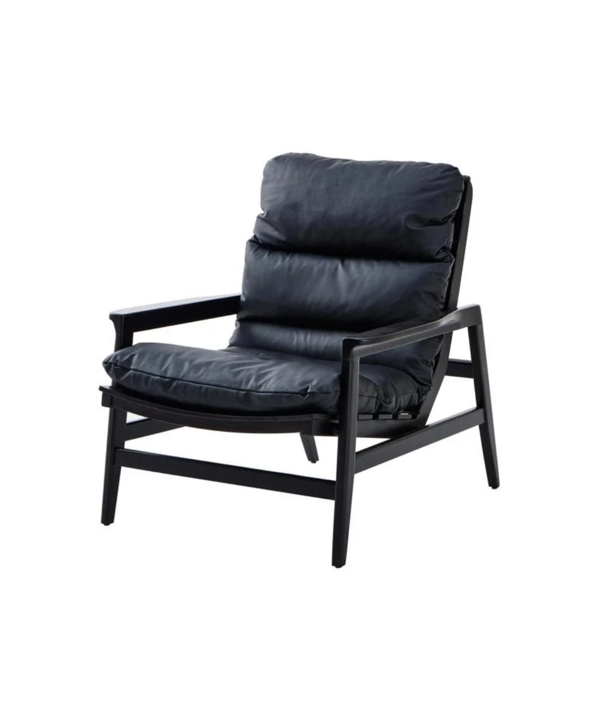 MITTE ARMCHAIR LEATHER BLACK