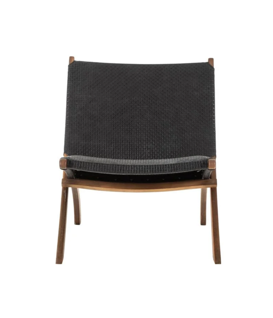 HAZEL LEATHER BARGEER BLACK