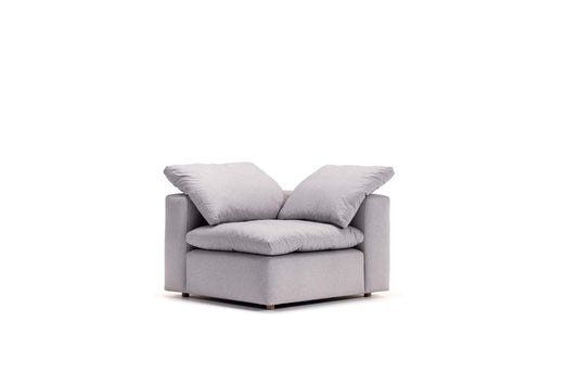 Newport Cloud Sofa: Corner - Fog